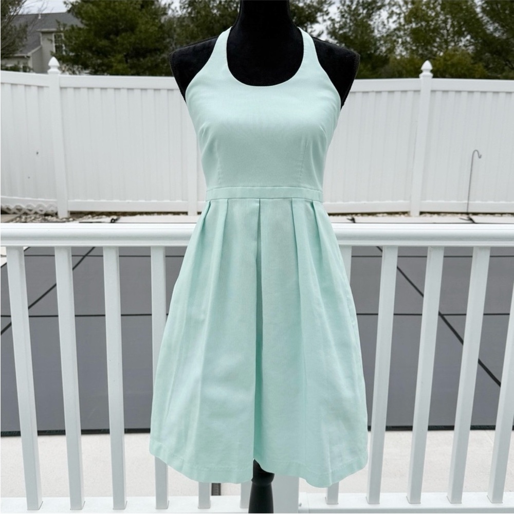 Weddington Way Madeline Halter Bow Mint A-Line Dress Bridesmaid Cocktail Size 4